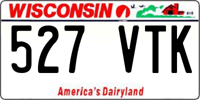 WI license plate 527VTK
