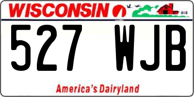 WI license plate 527WJB