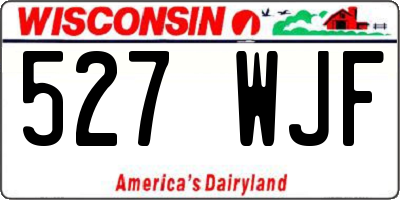 WI license plate 527WJF