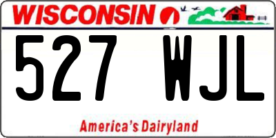 WI license plate 527WJL