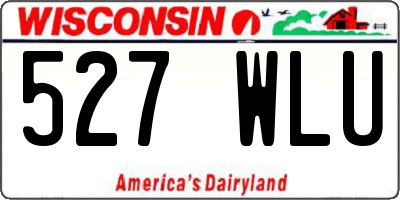 WI license plate 527WLU