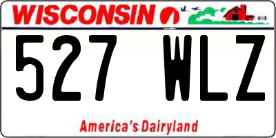 WI license plate 527WLZ