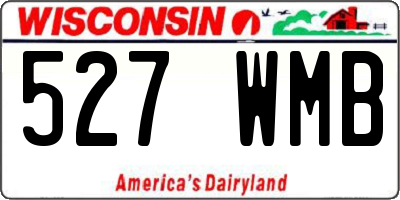 WI license plate 527WMB
