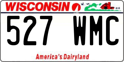 WI license plate 527WMC