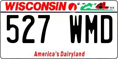 WI license plate 527WMD
