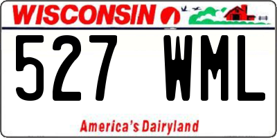 WI license plate 527WML