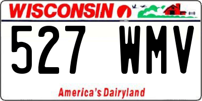 WI license plate 527WMV