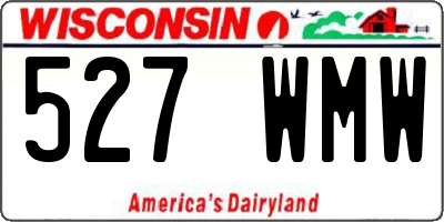 WI license plate 527WMW