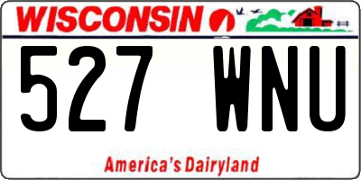 WI license plate 527WNU