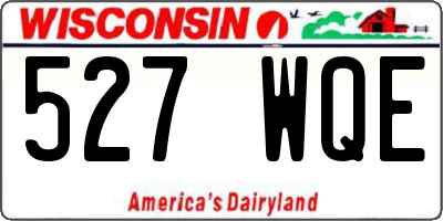 WI license plate 527WQE