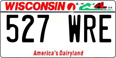 WI license plate 527WRE