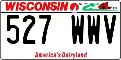 WI license plate 527WWV