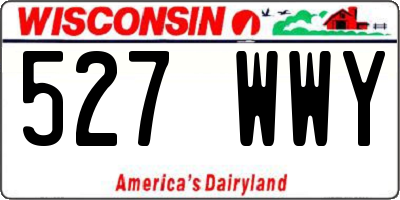 WI license plate 527WWY