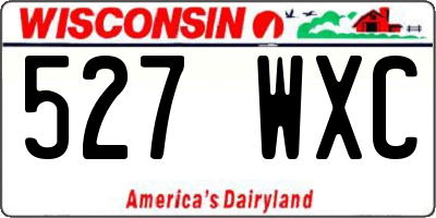 WI license plate 527WXC