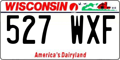 WI license plate 527WXF