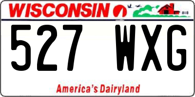 WI license plate 527WXG