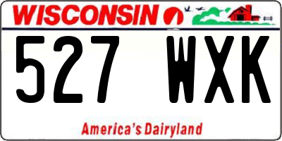 WI license plate 527WXK