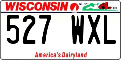 WI license plate 527WXL