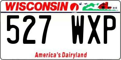 WI license plate 527WXP