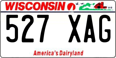 WI license plate 527XAG