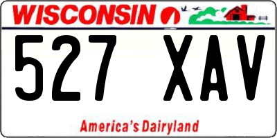 WI license plate 527XAV