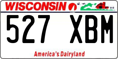 WI license plate 527XBM