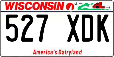 WI license plate 527XDK