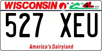 WI license plate 527XEU