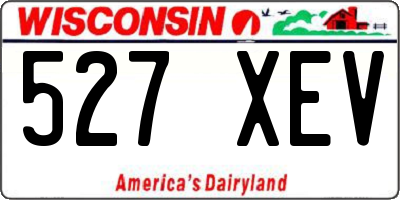 WI license plate 527XEV