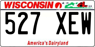 WI license plate 527XEW