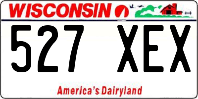 WI license plate 527XEX