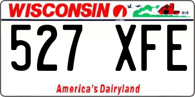 WI license plate 527XFE