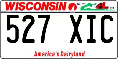 WI license plate 527XIC