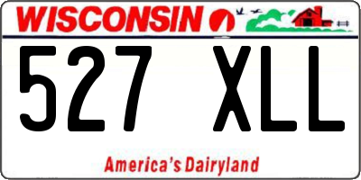 WI license plate 527XLL