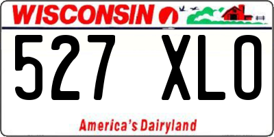 WI license plate 527XLO