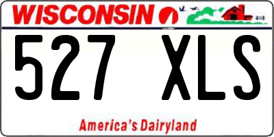 WI license plate 527XLS