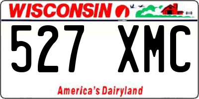 WI license plate 527XMC