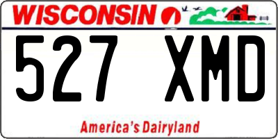 WI license plate 527XMD