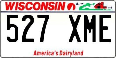 WI license plate 527XME