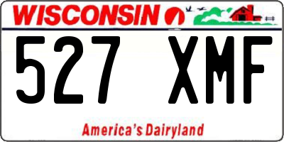 WI license plate 527XMF