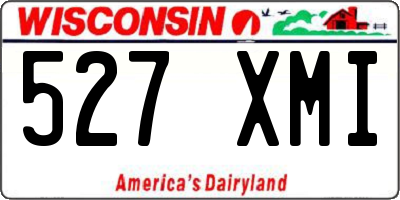 WI license plate 527XMI
