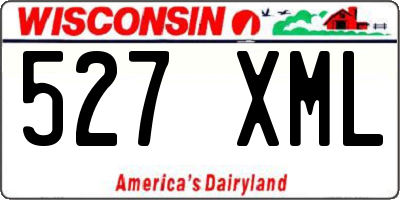 WI license plate 527XML