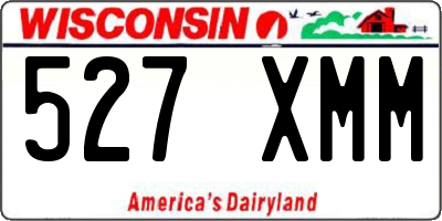 WI license plate 527XMM