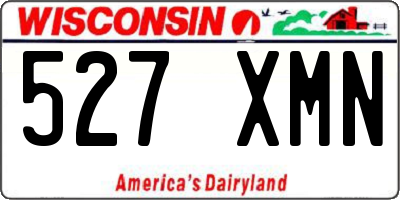 WI license plate 527XMN