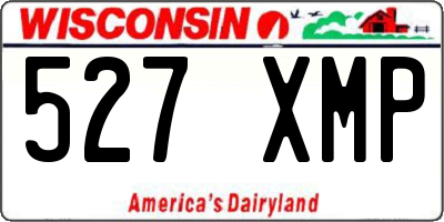 WI license plate 527XMP