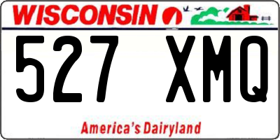 WI license plate 527XMQ