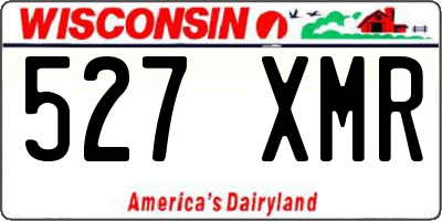 WI license plate 527XMR