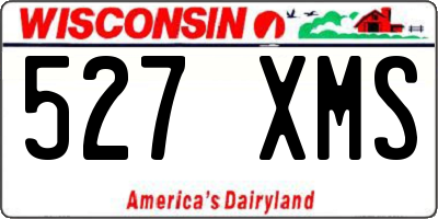 WI license plate 527XMS