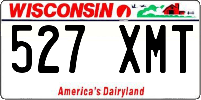 WI license plate 527XMT