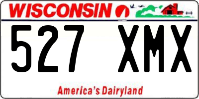 WI license plate 527XMX